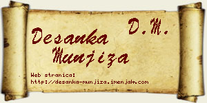 Desanka Munjiza vizit kartica
